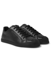 Fendi Logo Embossed Leather Sneakers