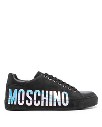 Moschino Logo Lettering Leather Sneakers
