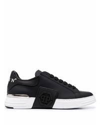 Philipp Plein Logo Patch Lace Up Sneakers