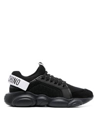 Moschino Logo Patch Leather Sneakers
