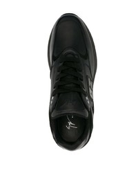 Giuseppe Zanotti Logo Patch Panelled Leather Sneakers