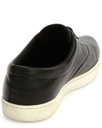 Tomas Maier Malibu Leather Lace Up Sneaker Black
