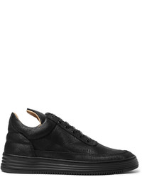 Filling Pieces Monotone Embossed Leather Sneakers