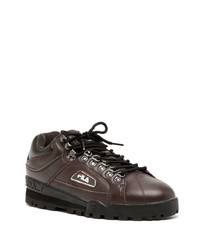 Fila Panelled Leather Lace Up Sneakers