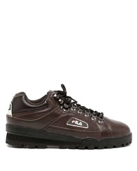 Fila Panelled Leather Lace Up Sneakers