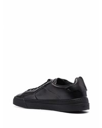 Santoni Panelled Low Top Leather Sneakers