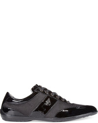 Armani Jeans Patent Low Top Sneakers