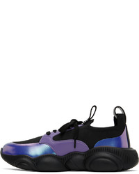Moschino Purple Black Teddy Sneakers
