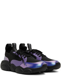 Moschino Purple Black Teddy Sneakers