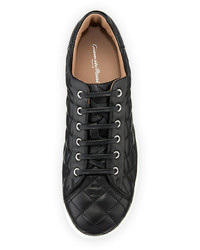Gianvito Rossi Quilted Leather Low Top Sneaker Black
