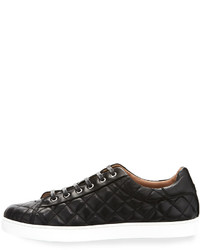 Gianvito Rossi Quilted Leather Low Top Sneaker Black