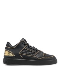 Balmain Quilted Low Top Leather Sneakers