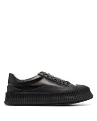 Jil Sander Ridged Sole Leather Low Top Sneakers