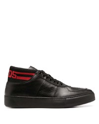 Gcds Sock Panelled Leather Sneakers