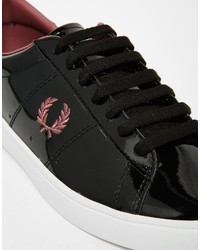Fred Perry Spencer Black Patent Leather Sneakers