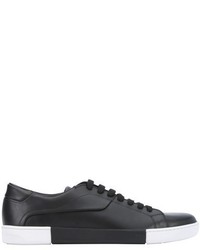 Prada Sport Black Leather Lace Up Sneakers