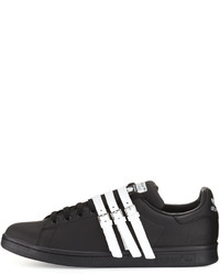 Adidas By Raf Simons Stan Smith Strap Front Leather Sneaker Blackwhite