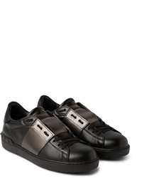 Valentino Striped Leather Sneakers