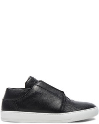 Helmut Lang Textured Leather Low Top Sneakers