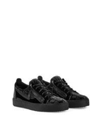 Giuseppe Zanotti Textured Velvet Sneakers