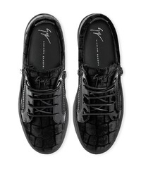 Giuseppe Zanotti Textured Velvet Sneakers