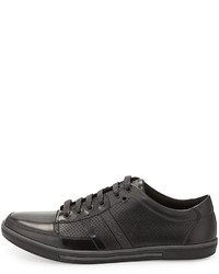 kenneth cole black leather sneakers