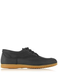 Hogan Traditional Black Canvas And Leather Low Top Sneaker