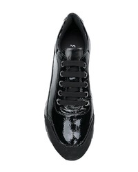 Geox Varnished Lace Up Sneakers