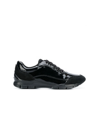 Geox Varnished Lace Up Sneakers