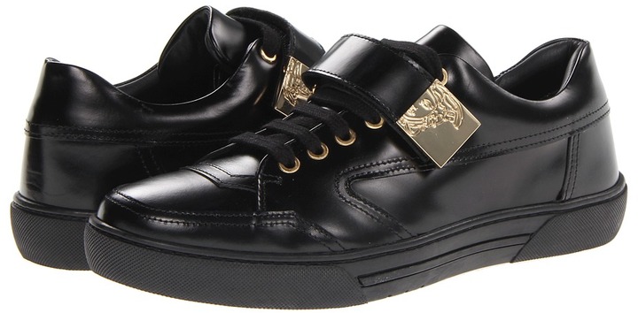 Versace Verace Collection Patent Sneaker W Gold Strap Shoe | Where to ...