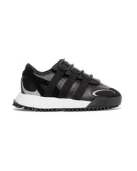 Adidas Originals By Alexander Wang Wangbody Run Mesh Suede And Leather Sneakers