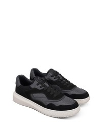 GREATS Wythe Leather Paneled Sneaker In Nero At Nordstrom