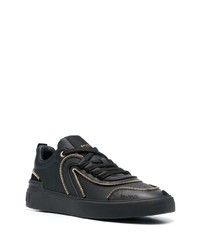 Balmain Zip Detail Leather Sneakers