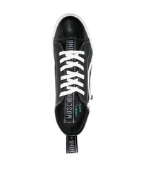 Moschino Zippered Logo Tape Sneakers