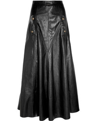 Chloé Leather Maxi Skirt Black