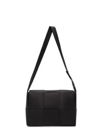 Bottega Veneta Black Large Intrecciato Messenger Bag