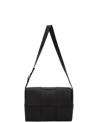 Bottega Veneta Black Large Intrecciato Messenger Bag