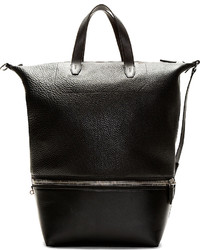 Alexander Wang Black Leather Convertible Tote Messenger Bag