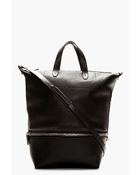 Alexander Wang Black Leather Convertible Tote Messenger Bag