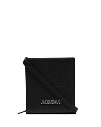 Jacquemus Black Leather Logo Plaque Shoulder Bag