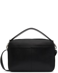 Commission Black Leather Messenger Bag