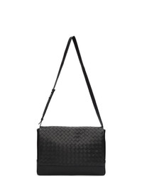Bottega Veneta Black Medium Intrecciato Messenger Bag