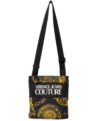 VERSACE JEANS COUTURE Black Regalia Baroque Messenger Bag