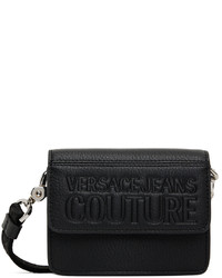 VERSACE JEANS COUTURE Black Tactile Messenger Bag