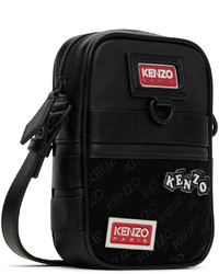 Kenzo Black Velcro Messenger Bag