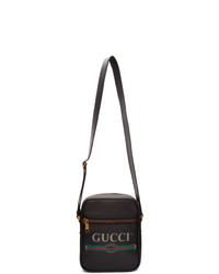 Gucci Black Vintage Logo Messenger Bag