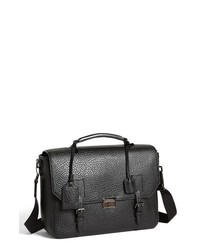 Burberry Grifford Leather Messenger Bag Black One Size