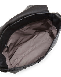 Bottega Veneta Cabriolet Perforated Leather Messenger Bag Black
