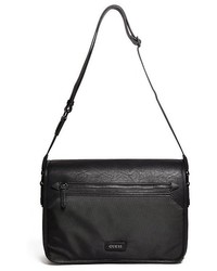 GUESS Faux Leather Messenger Bag