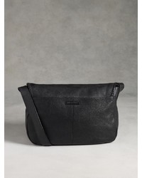 John Varvatos Leather Messenger Bag